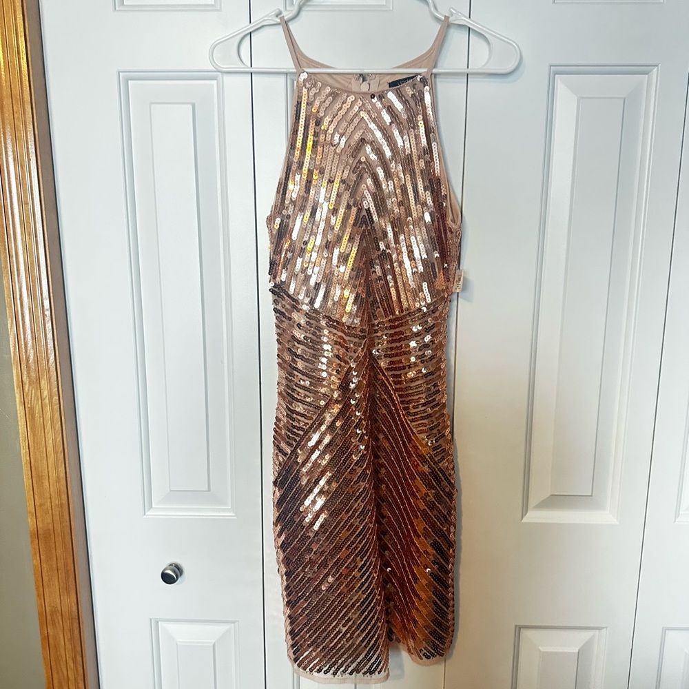 Verte Rose Gold Sequin Dress